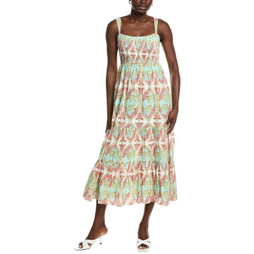 Garrie B Womens Green Bird Strap Dress, Green